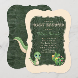 Tarjetas de Invitación para Baby Shower de Cactus 