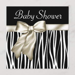 Tarjetas de invitación para baby shower de cebra n