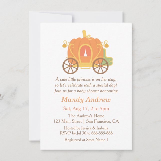Tarjetas de Invitación para Baby Shower de Coche d (Anverso)
