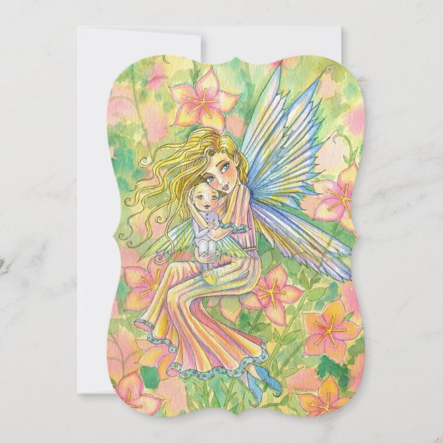 Tarjetas de Invitación para Baby Shower de Hada de (Anverso)