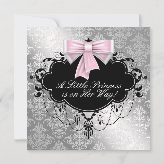 Tarjetas de Invitación para Baby Shower de la Prin (Anverso)