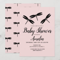 Tarjetas de Invitación para Baby Shower de Libélul
