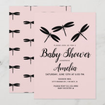 Tarjetas de Invitación para Baby Shower de Libélul