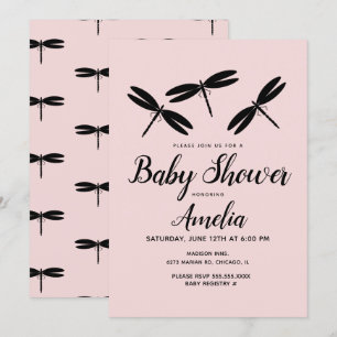Tarjetas de Invitación para Baby Shower de Libélul