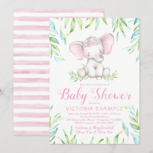 Tarjetas de Invitación para Baby Shower de Niña El