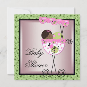 Tarjetas de Invitación para Baby Shower de Niña Ro