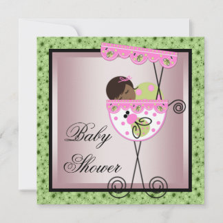 Tarjetas de Invitación para Baby Shower de Niña Ro