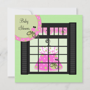 Tarjetas de Invitación para Baby Shower de Niña Ro