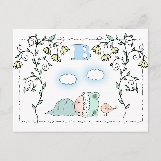 Tarjetas de Invitación para Baby Shower de Niño Du (Anverso)