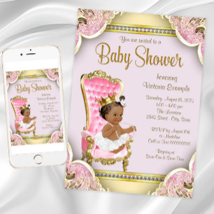 Tarjetas de Invitación para Baby Shower de Princes