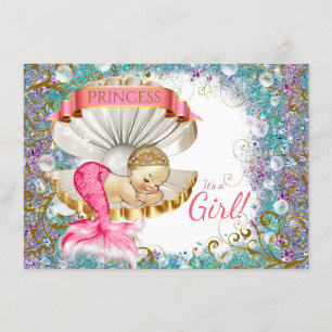 Tarjetas de Invitación para Baby Shower de Sirenit