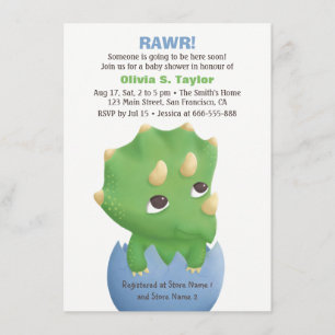 Tarjetas de Invitación para Baby Shower de Tricera