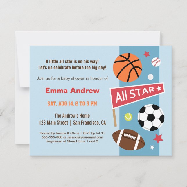 Tarjetas de Invitación para Baby Shower Temático d (Anverso)