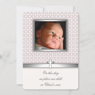 Tarjetas de invitación para bautizo con foto de cr