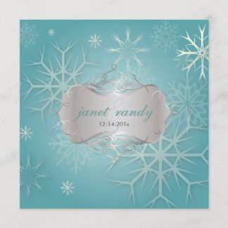 Tarjetas de Invitación para Boda de Invierno con C
