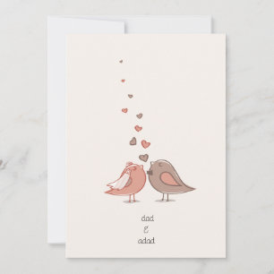 tarjetas de invitación para bodas de aves amorosas
