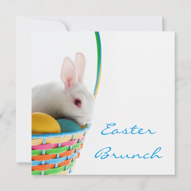 tarjetas de invitación para brunch de Pascua de 5, (Anverso)