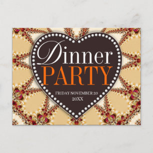 Tarjetas de invitación para cena de fiesta de deco