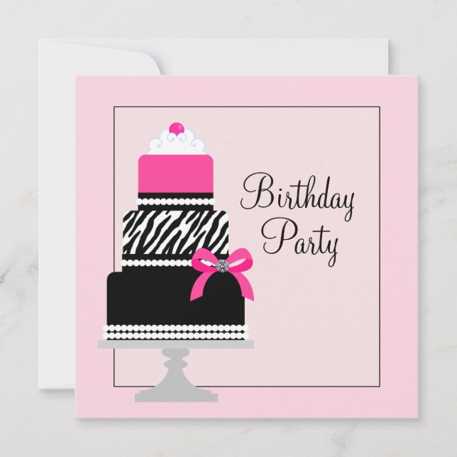 Tarjetas de Invitación para Cumpleaños con Cupcake (Anverso)