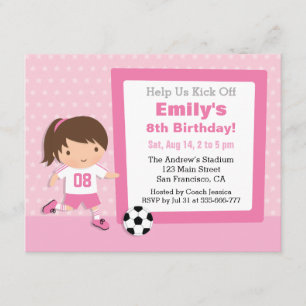 Tarjetas de Invitación para Cumpleaños de Fútbol R