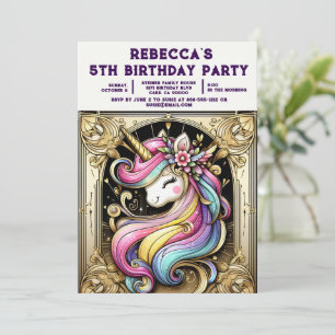 Tarjetas de Invitación para Cumpleaños de Niña Uni