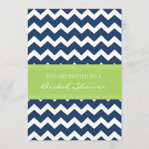 Tarjetas de invitación para ducha de novia Blue Li