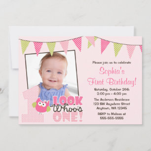 Tarjetas de invitación para el 1er cumpleaños con 