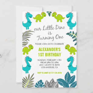 Tarjetas de invitación para el 1er cumpleaños de D