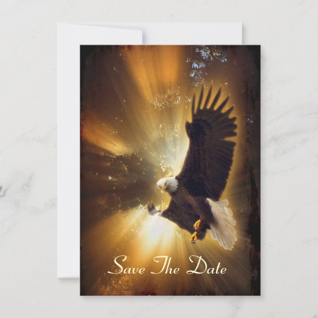 Tarjetas de invitación para el águila calva y la l (Anverso)