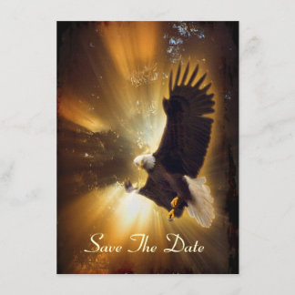 Tarjetas de invitación para el águila calva y la l