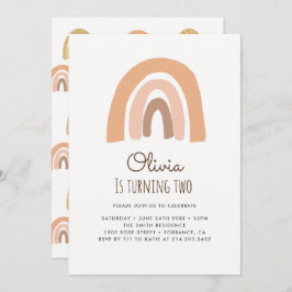 Tarjetas de invitación para el segundo cumpleaños 