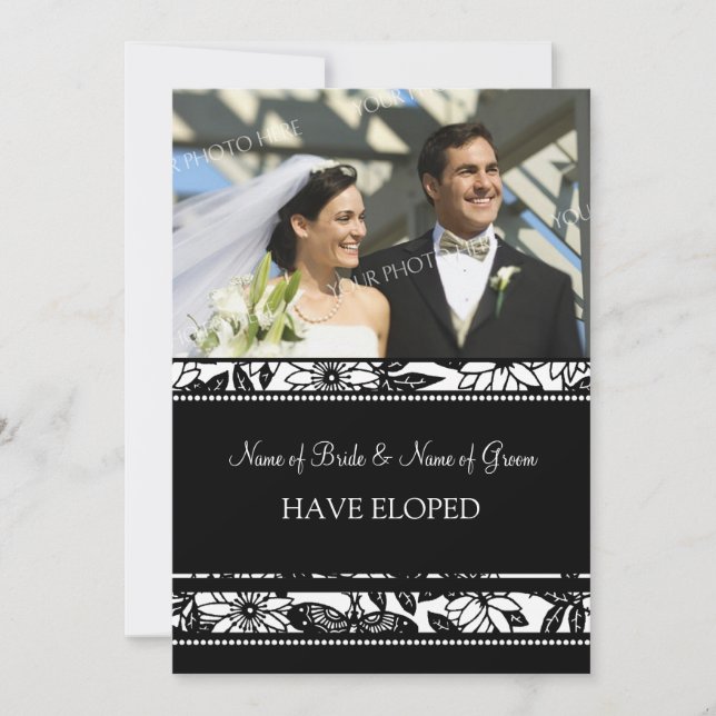 Tarjetas de Invitación para elóstico de fotos de f (Anverso)