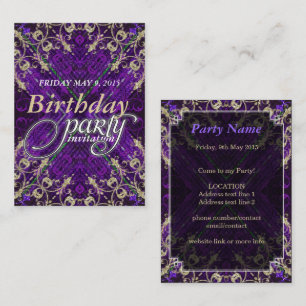 Tarjetas de Invitación para Fiesta de Cumpleaños c
