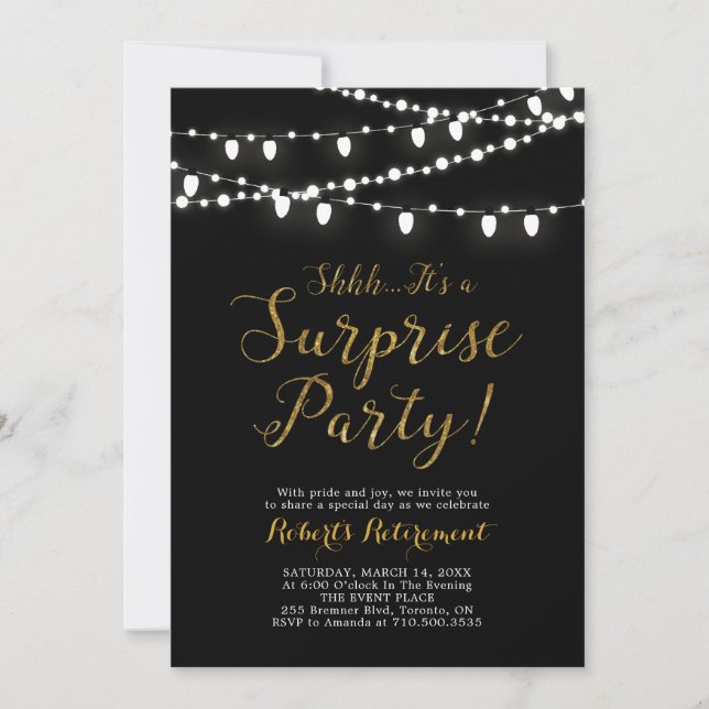 Tarjetas de invitación para fiesta de jubilación s (Anverso)