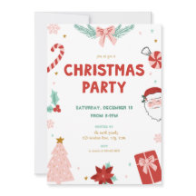 Tarjetas de Invitación para Fiesta Navideña Infant