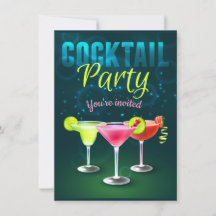 Tarjetas de invitación para fiestas de cócteles
