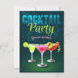 Tarjetas de invitación para fiestas de cócteles