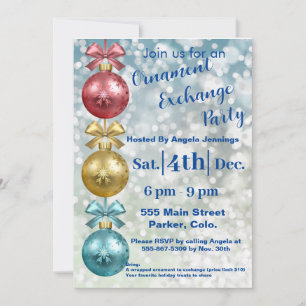 Tarjetas de invitación para fiestas navideñas de h