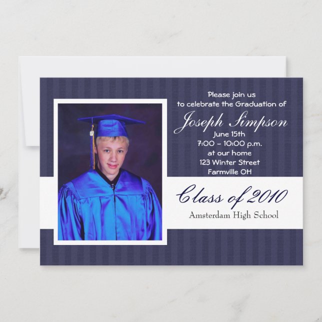 Tarjetas de invitación para graduación (Anverso)