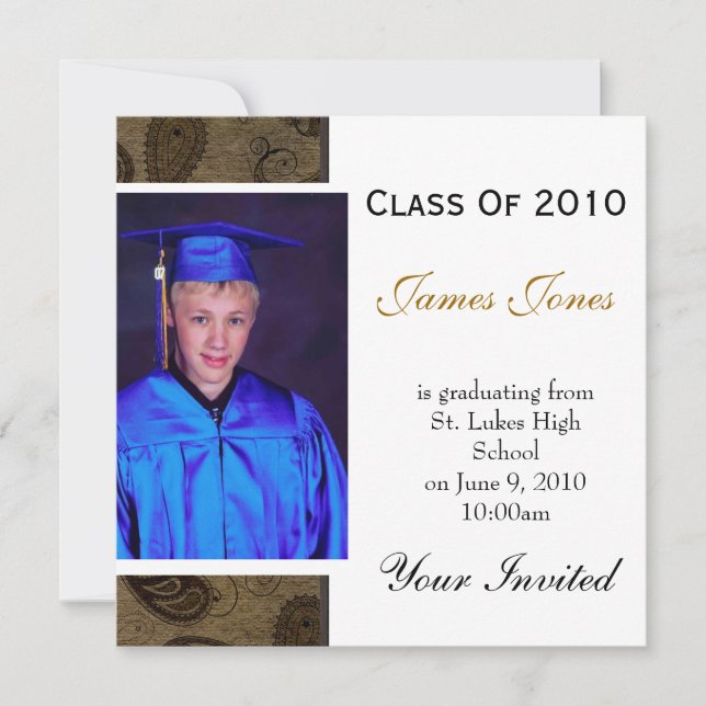 Tarjetas de invitación para graduación (Anverso)