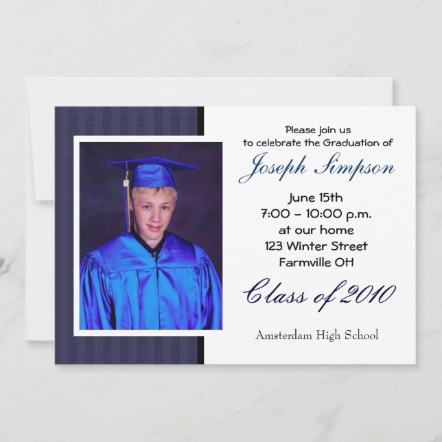 Tarjetas de invitación para graduación (Anverso)