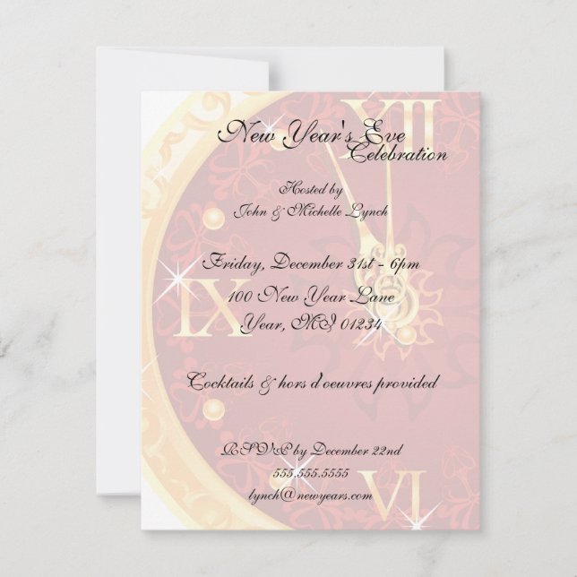 Tarjetas de invitación para la cuenta regresiva de (Anverso)