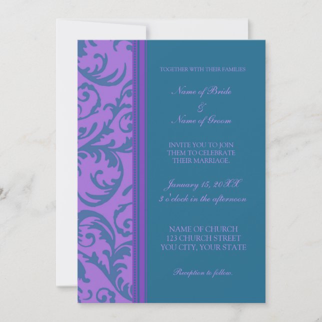 Tarjetas de invitación para matrimonio con fotos p (Anverso)