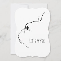 Tarjetas de Invitación para Perros Bulldog Frances