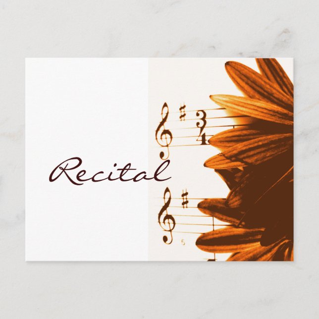 Tarjetas de invitación para recital de música en c (Anverso)