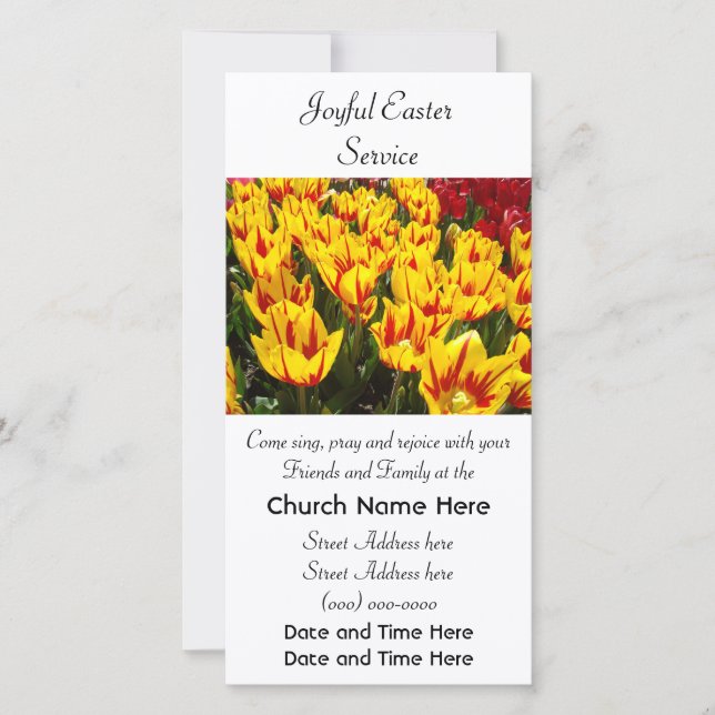 Tarjetas de Invitación para Servicio de Pascua Ser (Anverso)