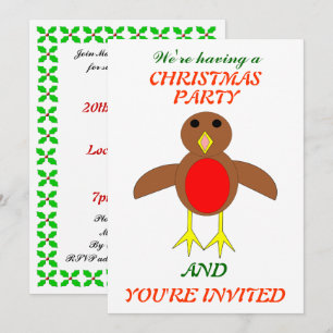 Tarjetas de Invitación Personalizadas de Robin de
