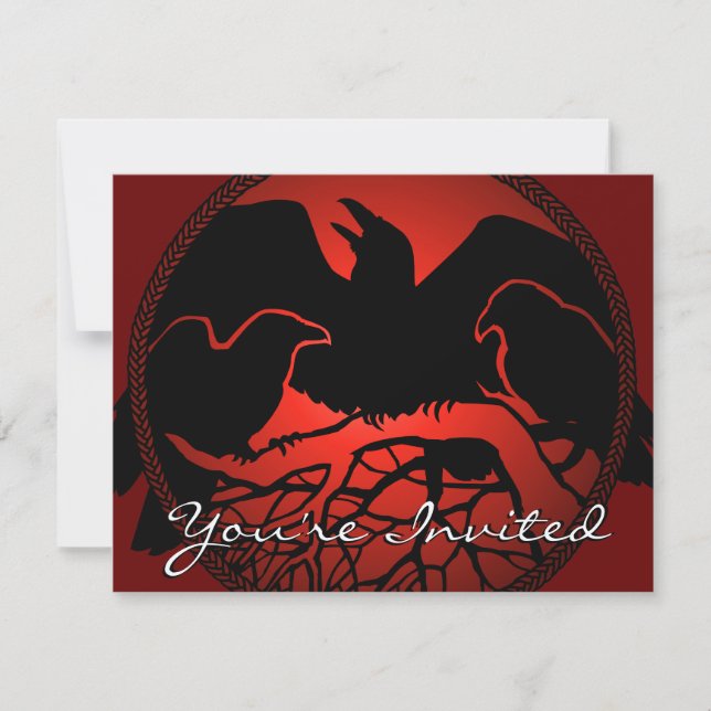 Tarjetas de Invitación Personalizadas Raven Art co (Anverso)