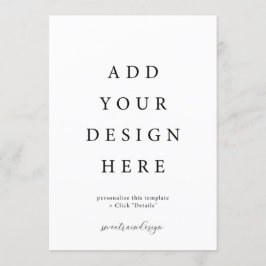 Tarjetas de invitación planas de 5 x 7"