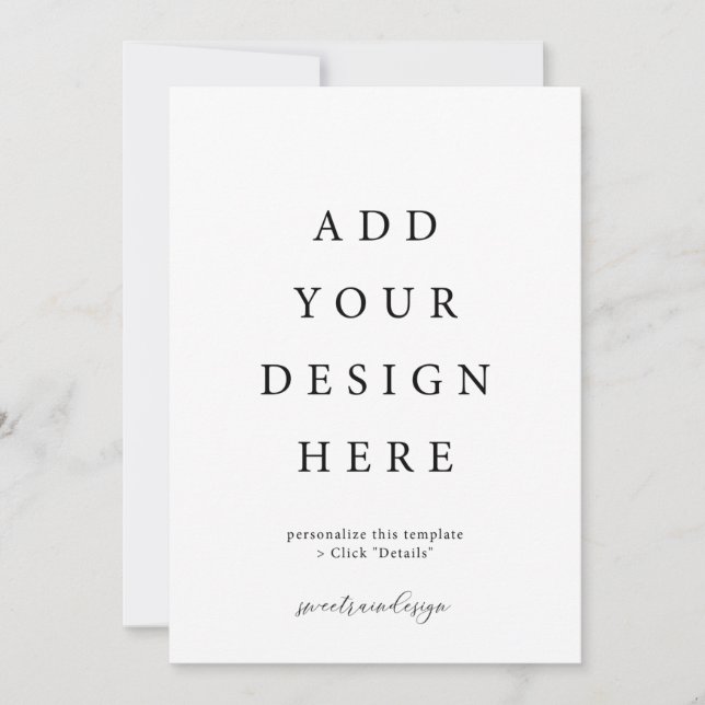 Tarjetas de invitación planas de 5x7" (Anverso)